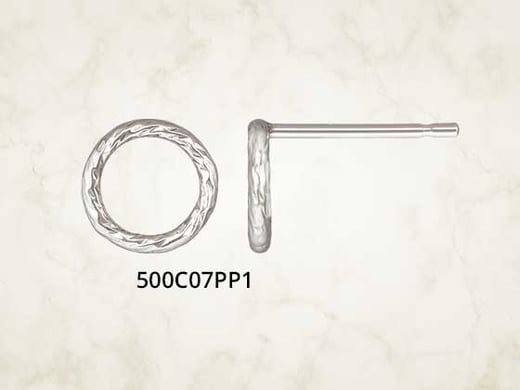 500C07PP1-7mm-Sparkle-Circle-Post-Earring